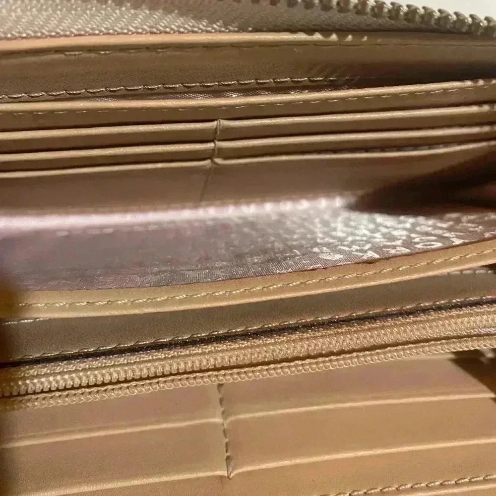 Kate spade metallic bronze leather wallet